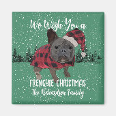 Franse Bulldog Kerstmis Gepersonaliseerde Hond Fre Magneet (Voorkant)