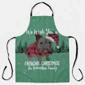 Franse Bulldog Kerstmis Gepersonaliseerde Hond Fre Schort (Voorkant)