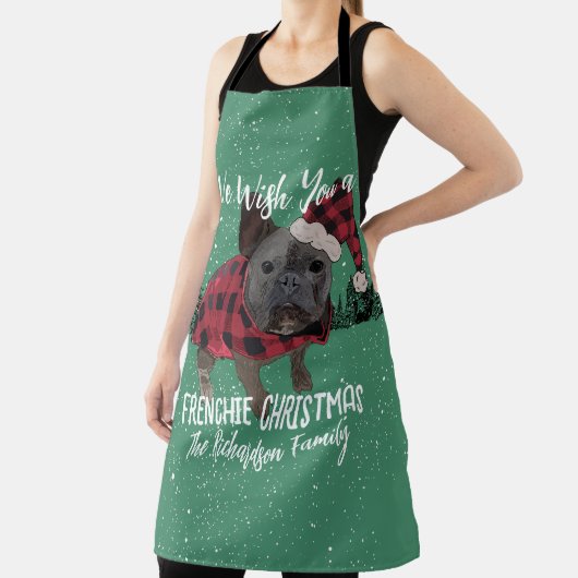 Franse Bulldog Kerstmis Gepersonaliseerde Hond Fre Schort (Insitu)
