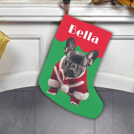 Franse Bulldog Kerstmis huisdier schattige honden Kleine Kerstsok
