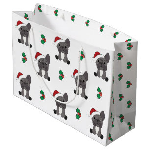 Franse Bulldog Kerstmis Sneeuw Winter Dieren Groot Cadeauzakje