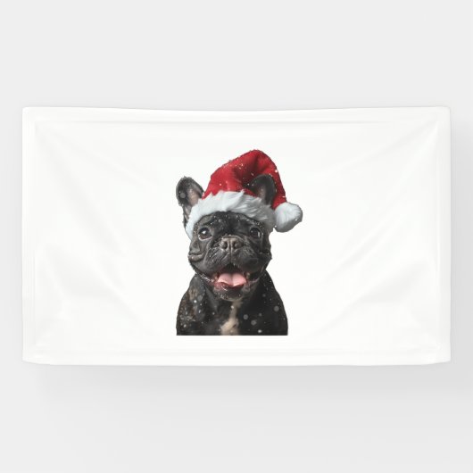 Franse Bulldog Kerstmis Spandoek (Horizontaal)