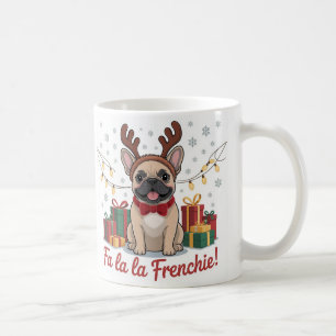 Franse Bulldog Kerstmok - Fa La La Frenchie Koffiemok