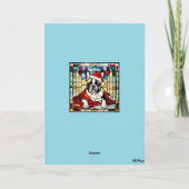 Franse Bulldog kerststal Kaart (Achterkant)