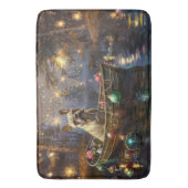 Franse Bulldog kerstvakantie Badmat (Voorkant Verticaal)