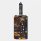 Franse Bulldog kerstvakantie Bagagelabel (Achterkant verticaal)