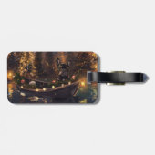 Franse Bulldog kerstvakantie Bagagelabel (Achterkant horizontaal)