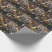 Franse Bulldog kerstvakantie Cadeaupapier (Hoek)