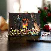 Franse Bulldog Kerstvakantie Kaart