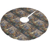 Franse Bulldog kerstvakantie Kerstboom Rok (Gekanteld)