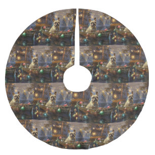 Franse Bulldog kerstvakantie Kerstboom Rok