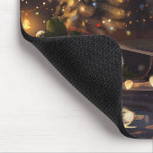 Franse Bulldog kerstvakantie Muismat (Hoek)