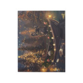 Franse Bulldog kerstvakantie Notitieblok (Linkerzijde)