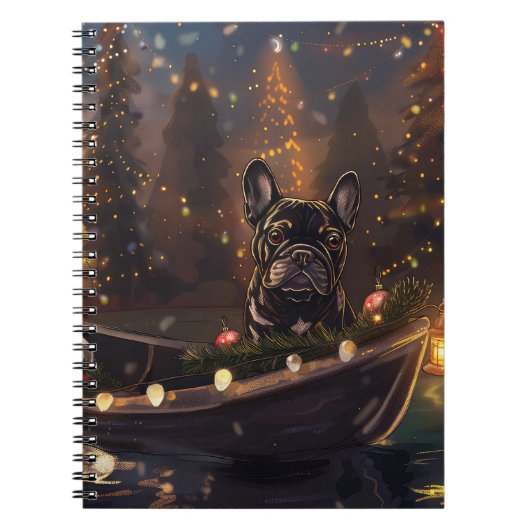 Franse Bulldog kerstvakantie Notitieboek (Voorkant)