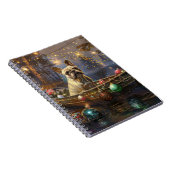 Franse Bulldog kerstvakantie Notitieboek (Rechterzijde)