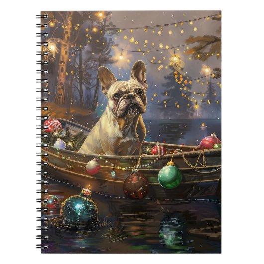 Franse Bulldog kerstvakantie Notitieboek (Voorkant)