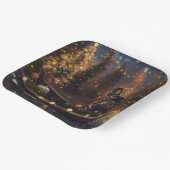 Franse Bulldog kerstvakantie Papieren Bordje (Gebogen)