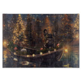 Franse Bulldog kerstvakantie Snijplank (Voorkant)