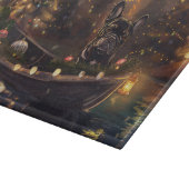 Franse Bulldog kerstvakantie Snijplank (Hoek)