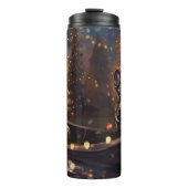 Franse Bulldog kerstvakantie Thermosbeker (Voorkant)