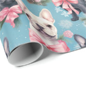 Franse Bulldog Kerstvreugde Cadeaupapier (Rol Hoek)