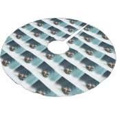 Franse Bulldog Kerstwinter sneeuw Kerstboom Rok (Gekanteld)