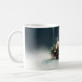 Franse Bulldog Kerstwinter sneeuw Koffiemok (Links)