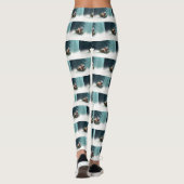 Franse Bulldog Kerstwinter sneeuw Leggings (Achterkant)