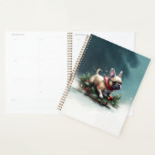 Franse Bulldog Kerstwinter sneeuw Planner (Display)