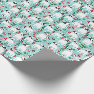 Franse Bulldog kerstwrap Cadeaupapier