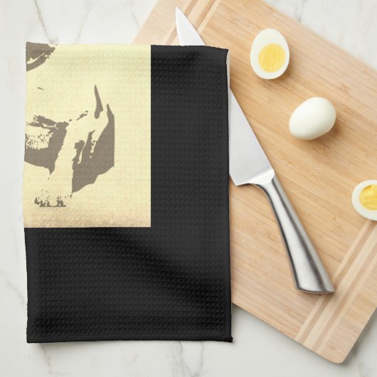 FRANSE BULLDOG KEUKENHANDDOEK  (Quarter Fold)