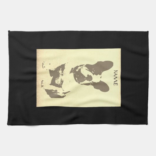 FRANSE BULLDOG KEUKENHANDDOEK  (Horizontaal)