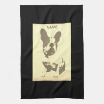 FRANSE BULLDOG KEUKENHANDDOEK 