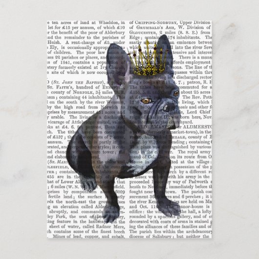 Franse Bulldog King Briefkaart (Voorkant)