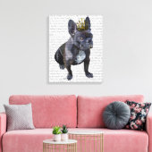 Franse Bulldog King Canvas Afdruk (Insitu (Woonkamer))