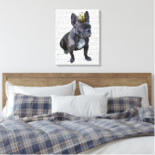 Franse Bulldog King Canvas Afdruk (Insitu (Slaapkamer))