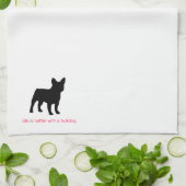 Franse Bulldog Kitchen Towel 16 x 24 inch Theedoek (Gevouwen)