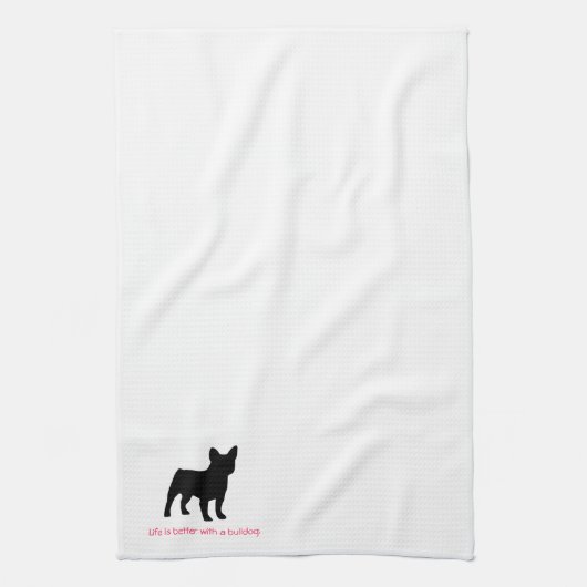 Franse Bulldog Kitchen Towel 16 x 24 inch Theedoek (Verticaal)