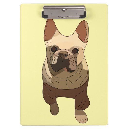 Franse Bulldog Klembord (Voorkant)