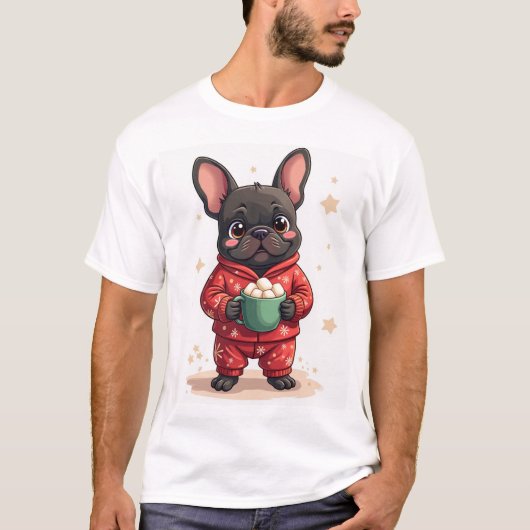 Franse Bulldog Knus Cocoa T-shirt (Voorkant)