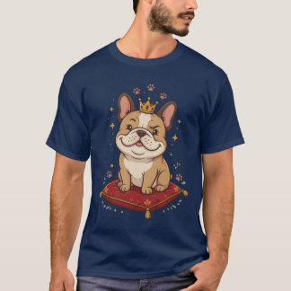 Franse Bulldog Koning Cute Frenchie Hond Liefhebbe T-shirt