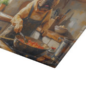 Franse Bulldog Kookt in Keuken Snijplank (Hoek)