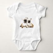 Franse Bulldog kunst Romper (Voorkant)