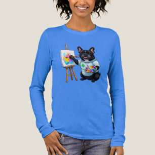 Franse Bulldog Kunstenaar French Bulldog Tri-Blend Shirt