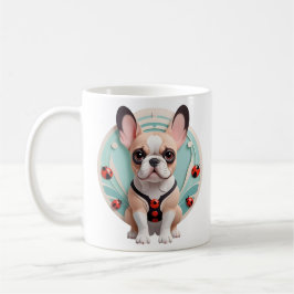 Franse Bulldog Ladybug Pastel Papier Snijkunst Koffiemok