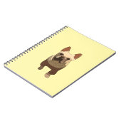 Franse Bulldog, Lavendel Paars Notitieboek (Linkerzijde)