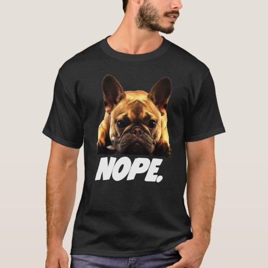Franse Bulldog Lazy Frenchie T-shirt (Voorkant)