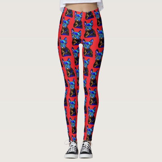 Franse Bulldog Leggings (Voorkant)