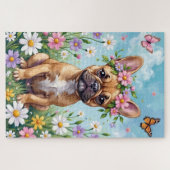 Franse Bulldog Lentere Krans Mopshond Legpuzzel (Horizontaal)