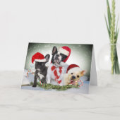 Franse Bulldog Let It Snow Kaarten (Voorkant)